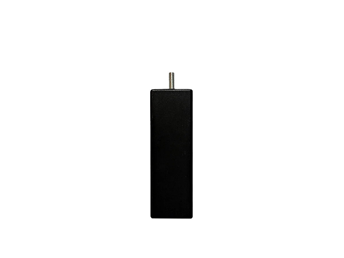 Pied de lit carré bois 20 cm - lot de 4 - Noir