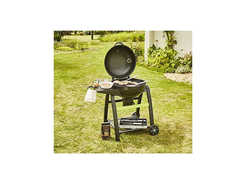 Cook'in Garden Barbecue à charbon 59cm avec chariot - ch529t