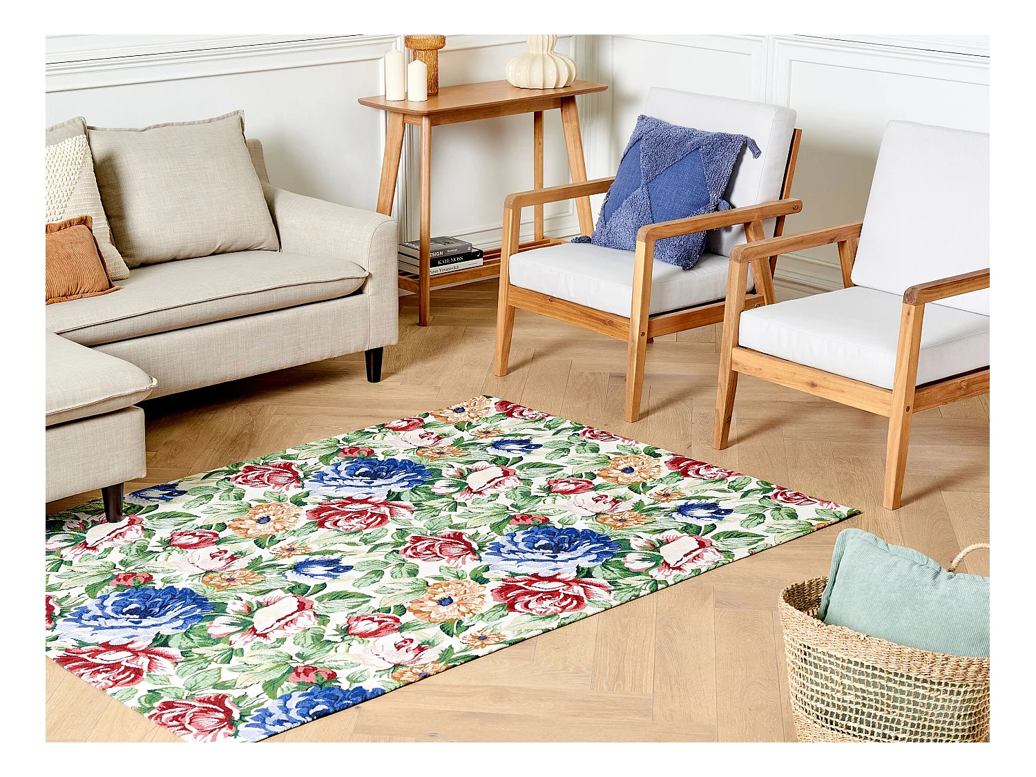 Dywan bawełniany 140 x 200 cm wielokolorowy FARWAN