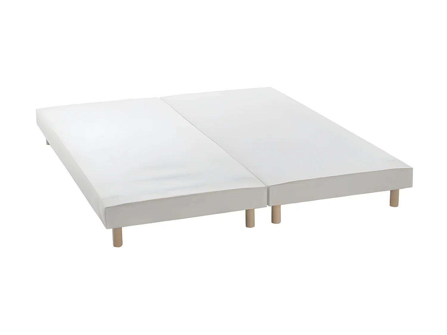 Reti a doghe imbottite x 2 - Legno Massello Bianco 180x200 - FINLANDEK Rakenne