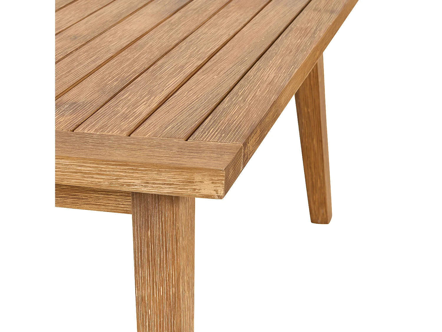 Narożnik ogrodowy ze stolikiem dla 5 osób ALCAMO Lewostronny Drewno akacjowe Jasnobeżowy