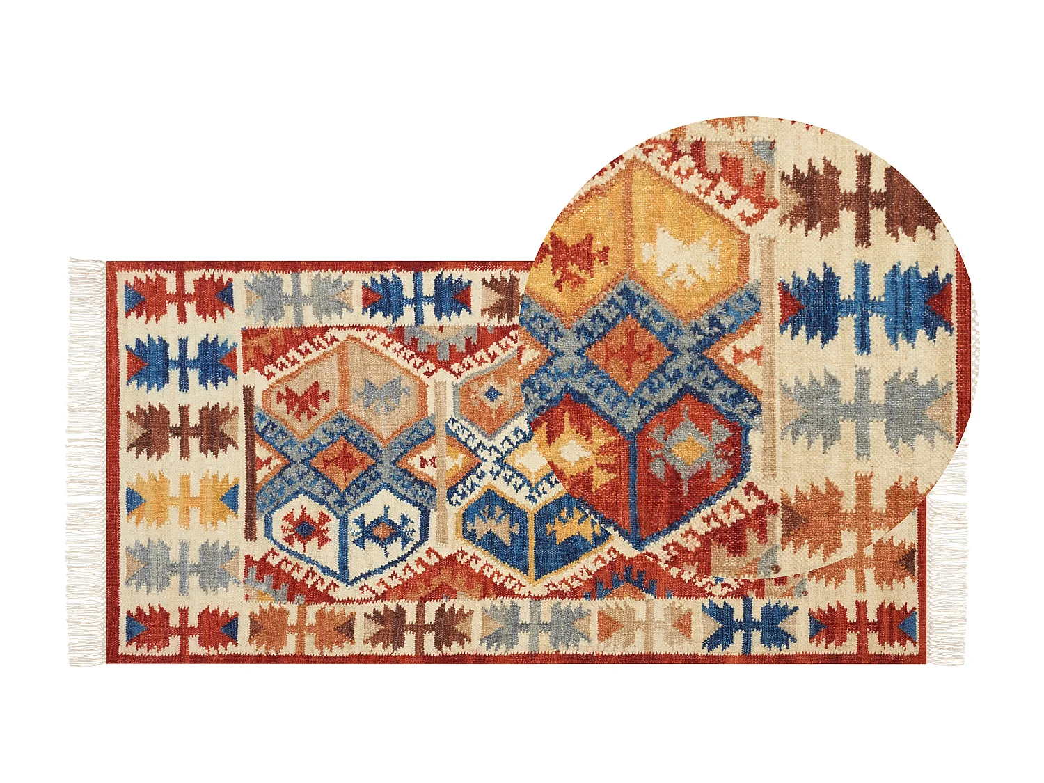 Tapis VANASHEN Multicolore 80 x 150 cm Laine Kilim