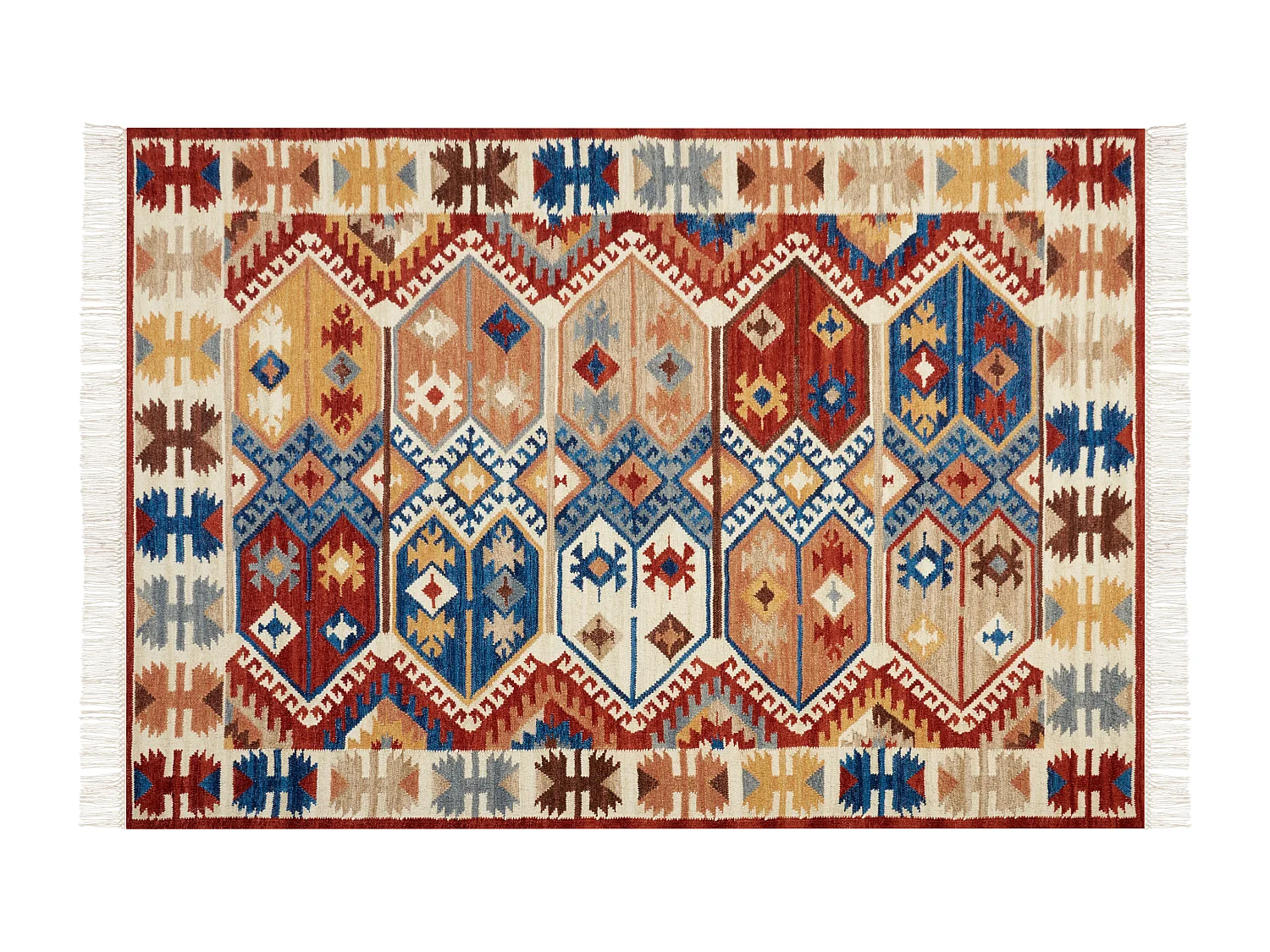 Vloerkleed kelim meerkleurig 160 x 230 cm VANASHEN