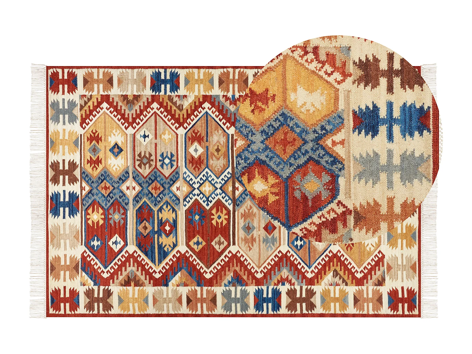 Tapis VANASHEN Multicolore 200 x 300 cm Laine Kilim