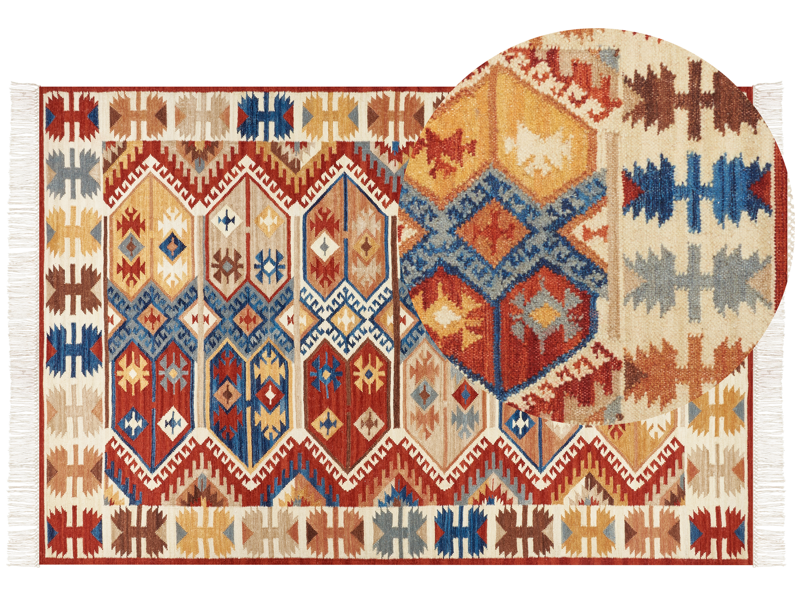 Tappeto kilim lana multicolore 200 x 300 cm VANASHEN