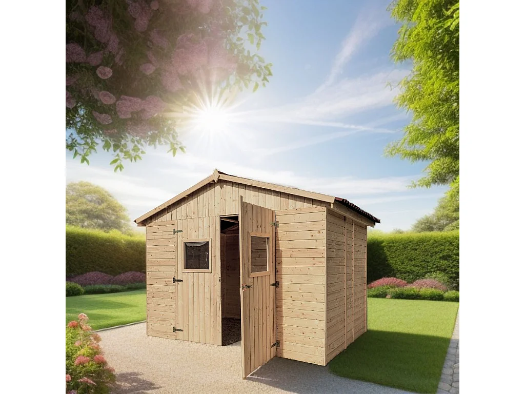 Habrita Abri en panneaux 5.41 m² sans plancher - ed2820.02