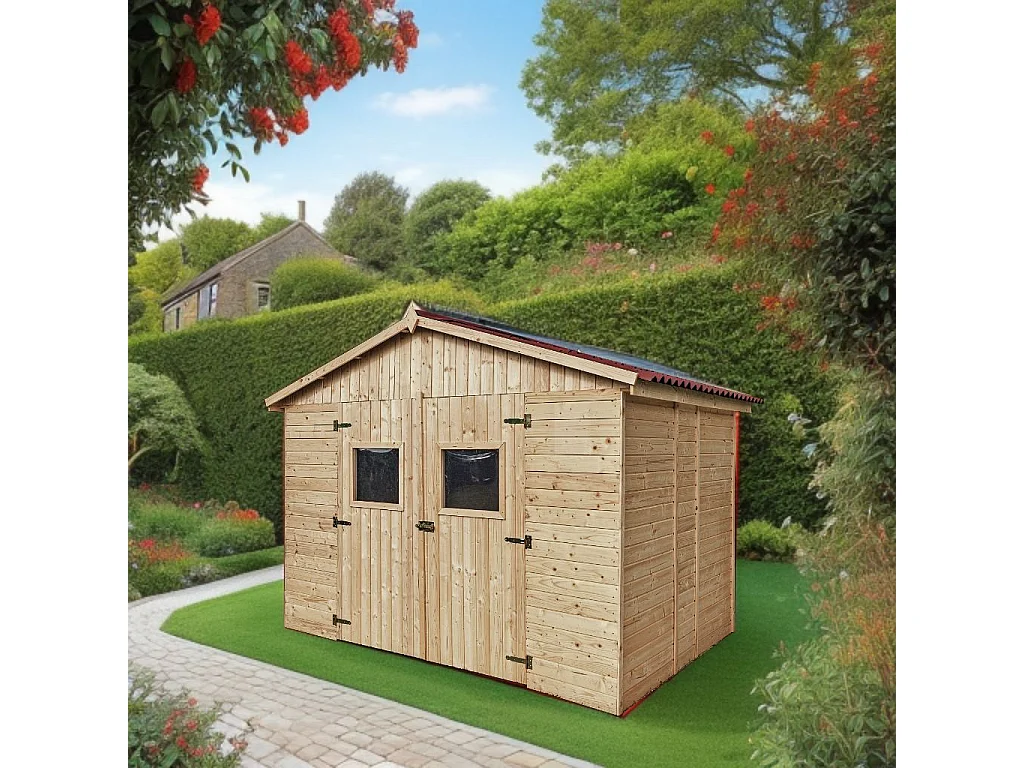 Habrita Abri en panneaux 5.41 m² sans plancher - ed2820.02