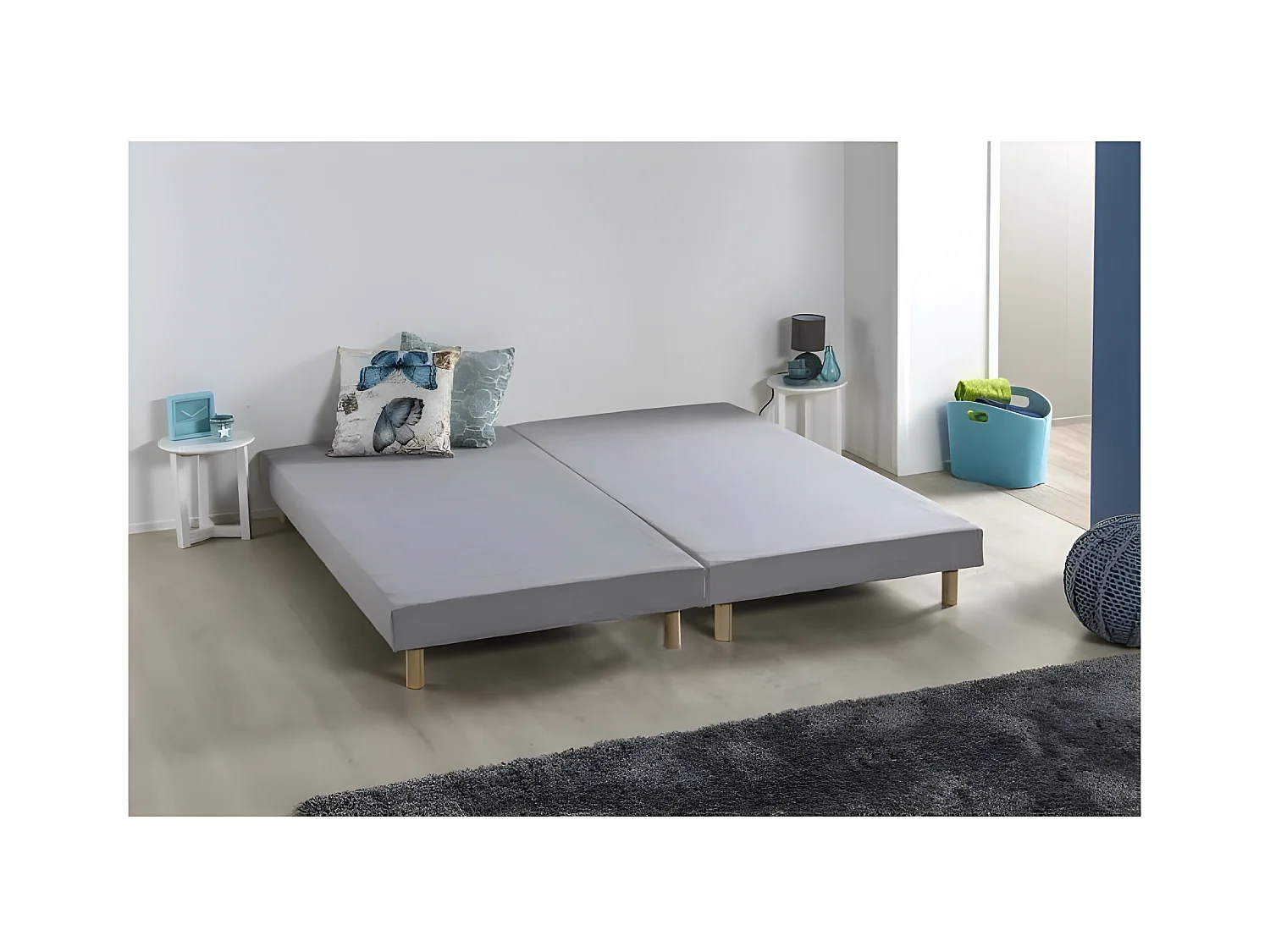 Somier de Láminas RAKENNE 2x90x200 Gris - Madera Maciza - Buena Ventilación - Garantía 7 Años