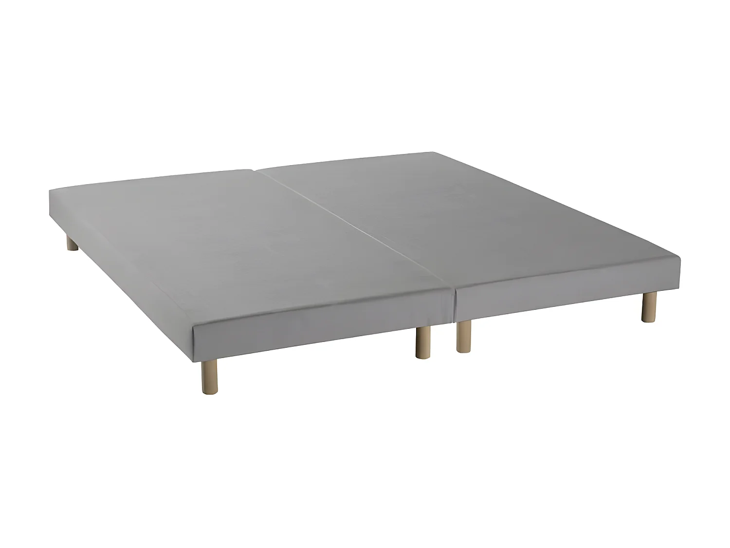 Sommiers tapissiers a lattes x 2 - 180 x 200 - Bois massif gris + pieds - FINLANDEK Rakenne