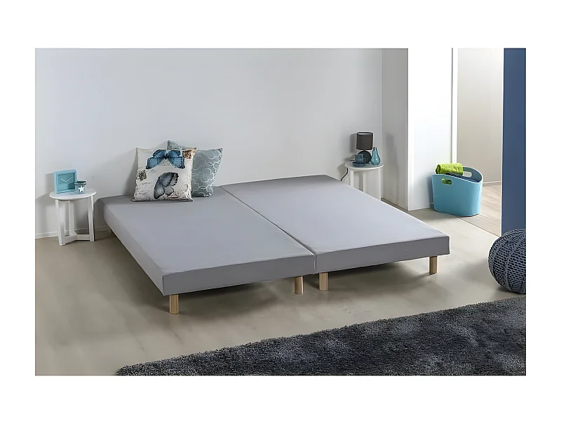 Lattenrost RAKENNE 2x90x200 Grau - Massivholz - Gute Belüftung - 7 Jahre Garantie