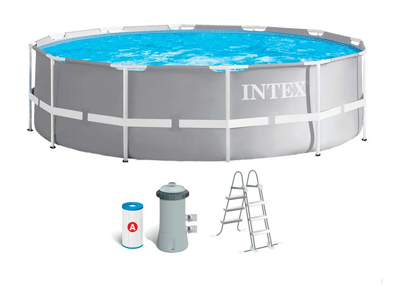 Piscina redonda Intex 366x99 cm con depuradora y escalera