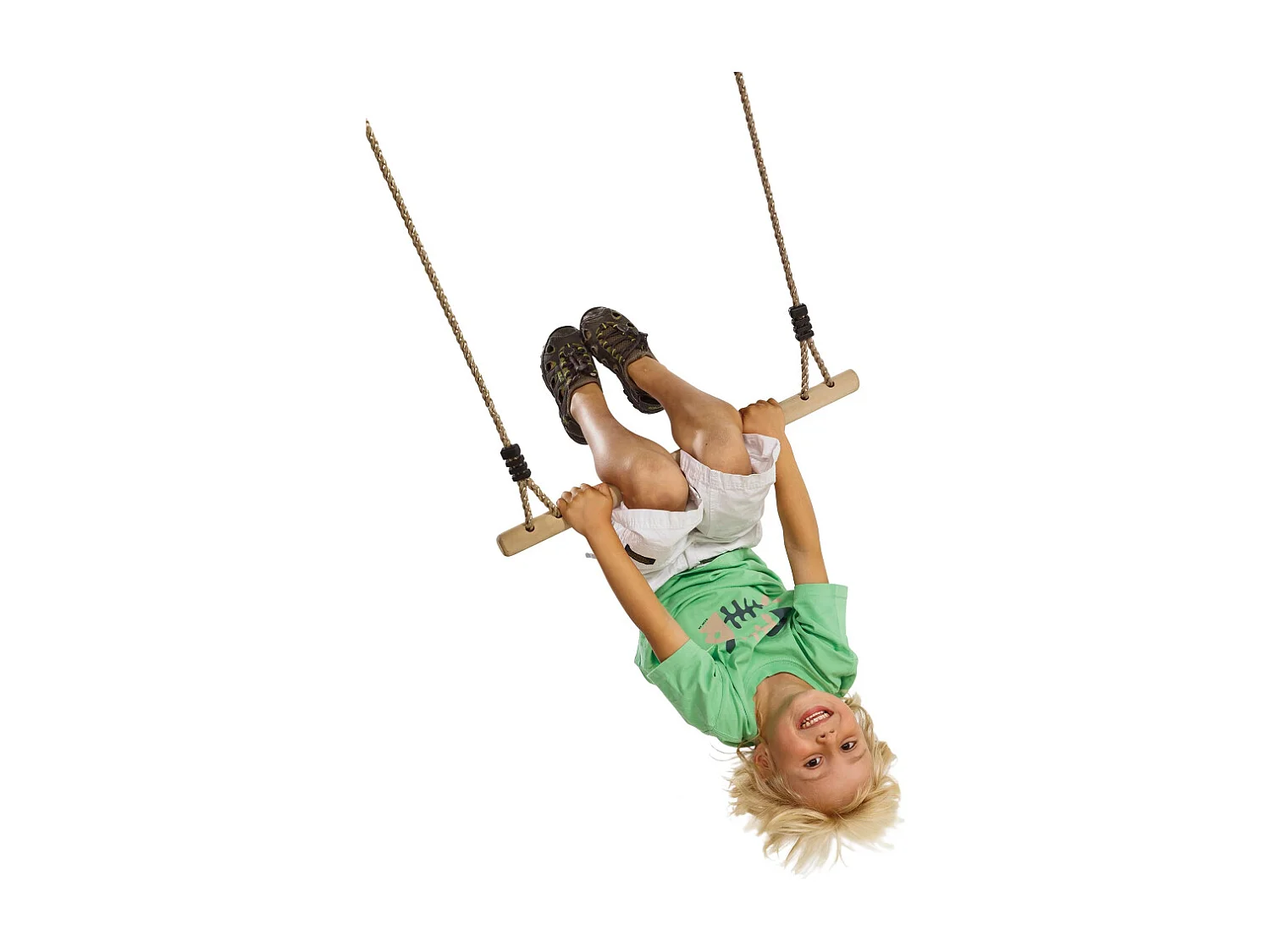 Trapèze en bois dur avec cordes réglables Cordes en polypropylène