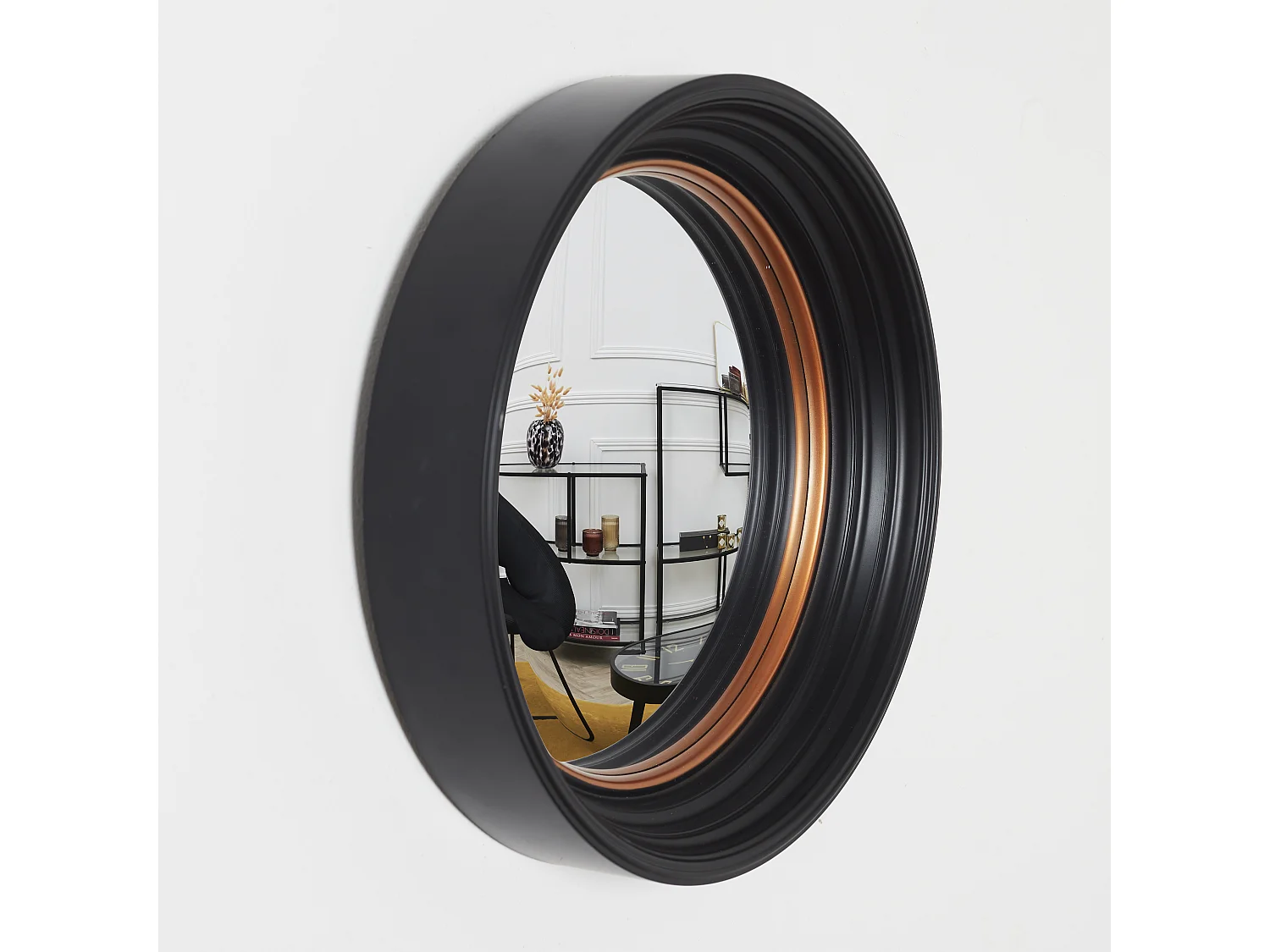 Miroir Convexe D40.5cm Oko Or, Noir