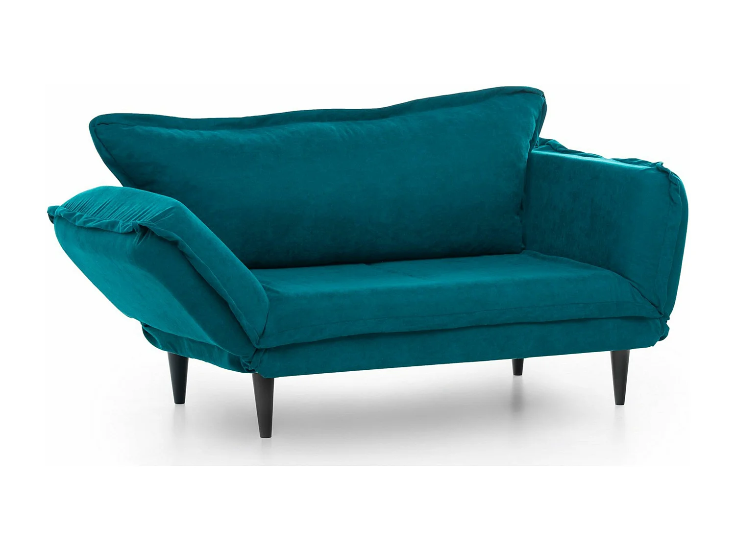 Sofá Altadena 264, Turquesa, 200x70x85cm, Tapiz, Patas: Madera, Parcialmente montado