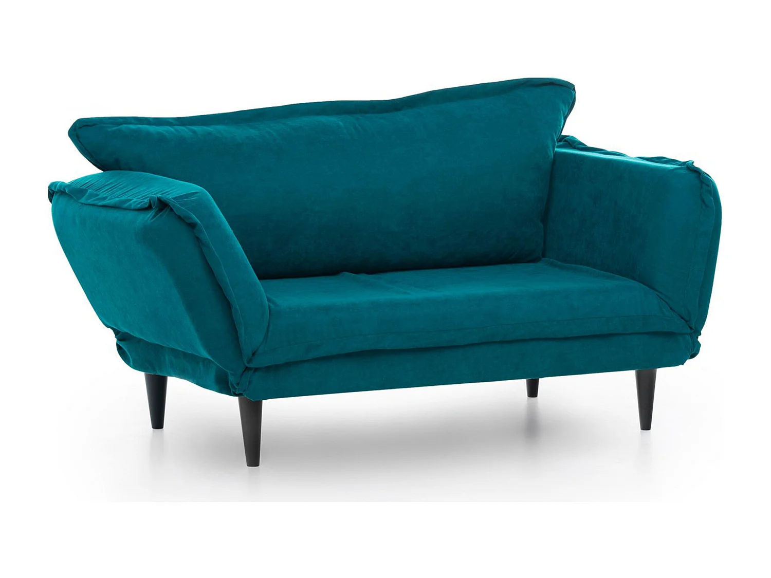 Sofá Altadena 264, Turquesa, 200x70x85cm, Tapiz, Patas: Madera, Parcialmente montado