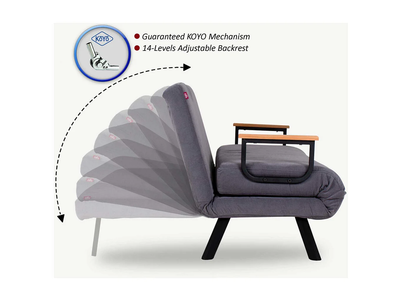 Sofá-cama Altadena 108, 78x133x78cm