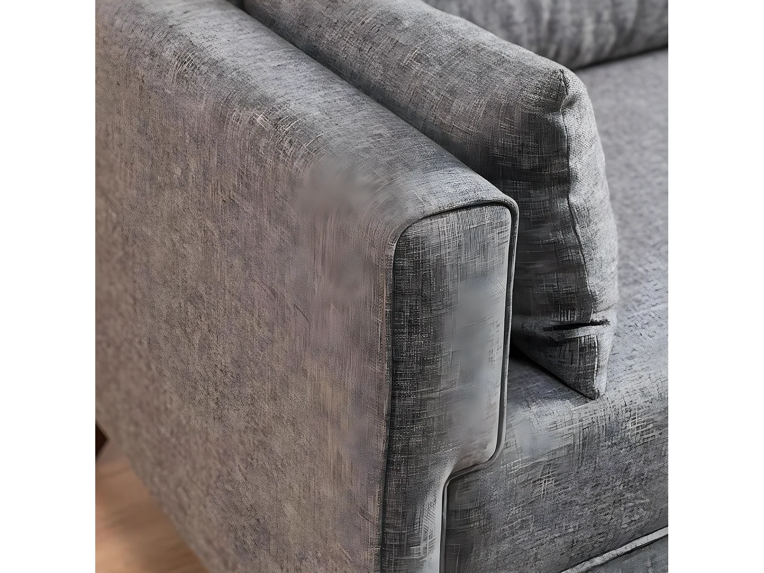Canapé 3 places convertible Hermoso Tissu Gris