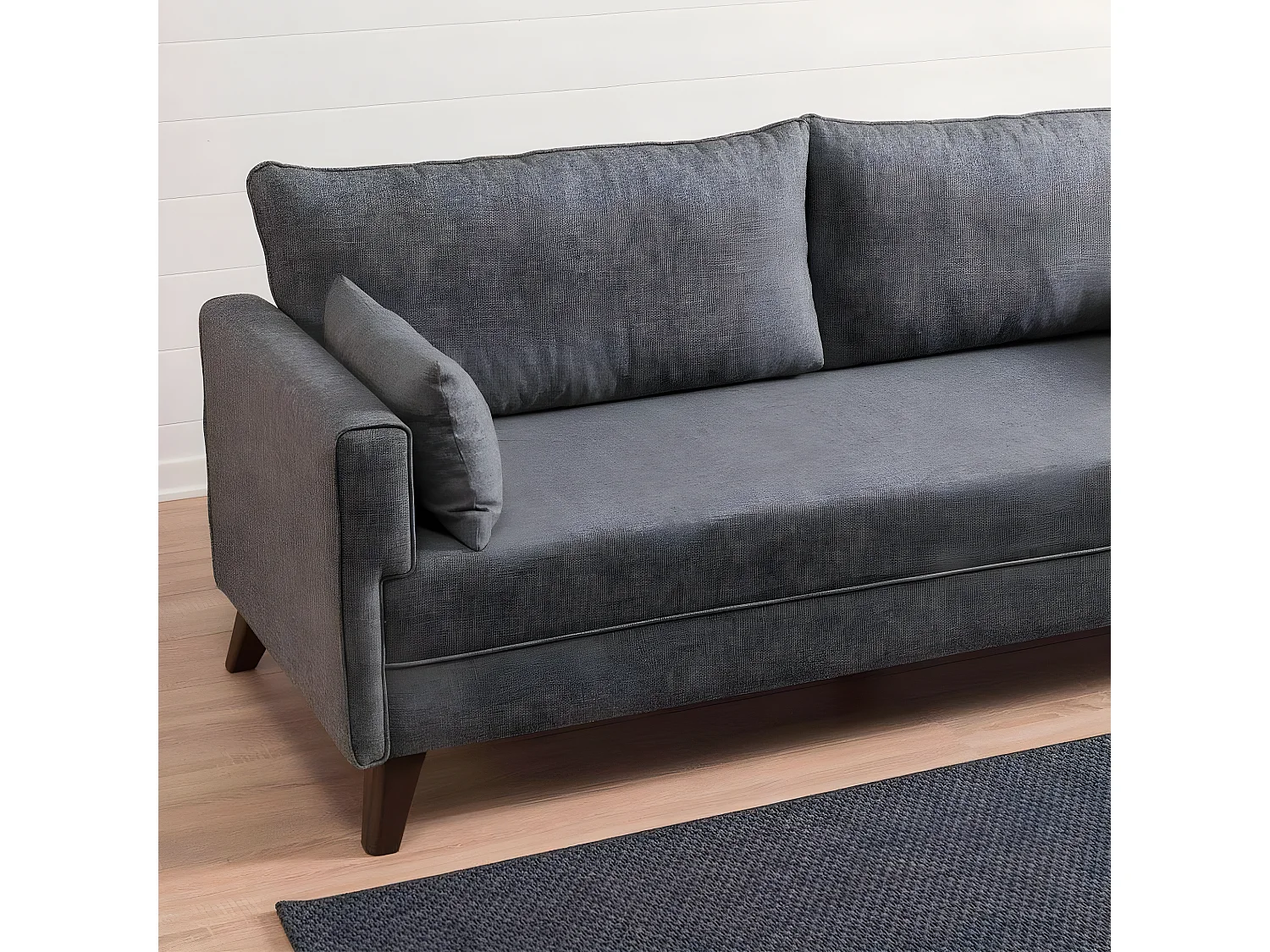 Canapé 3 places convertible Hermoso Tissu Gris