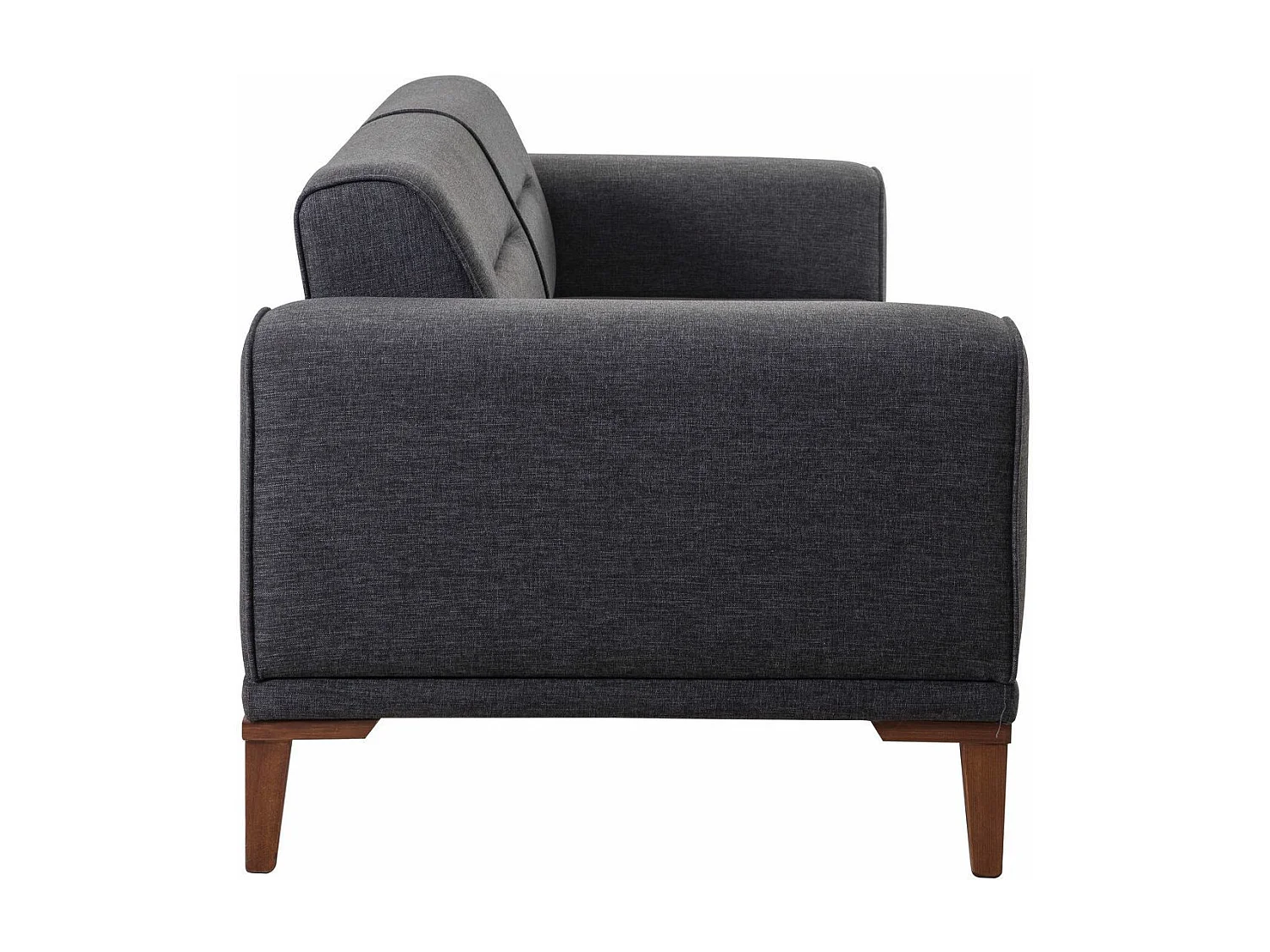 Canapé 3 places convertible et table d'appoint Agios Tissu Anthracite