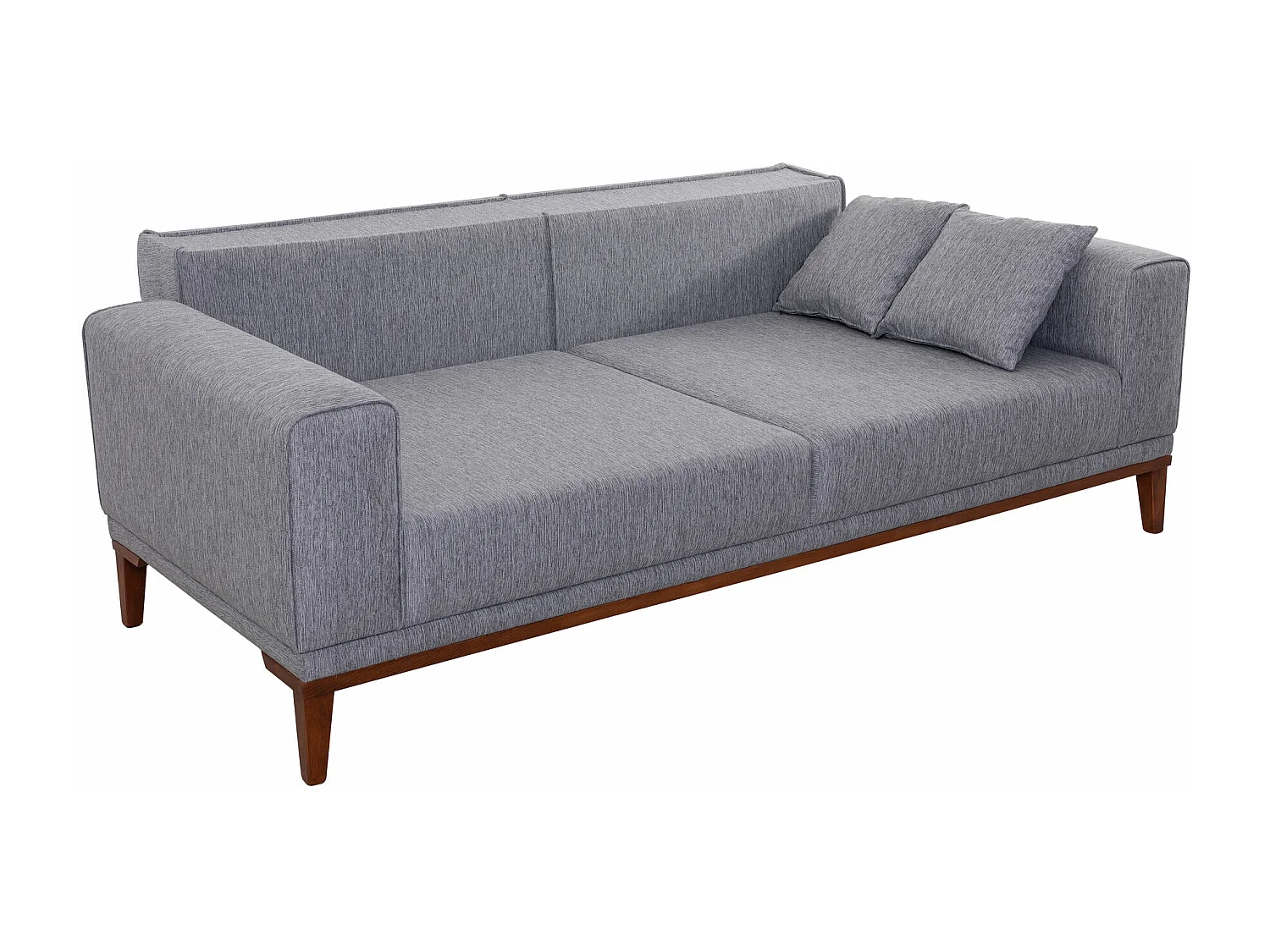 Canapé 3 places convertible et table d'appoint Agios Tissu Gris