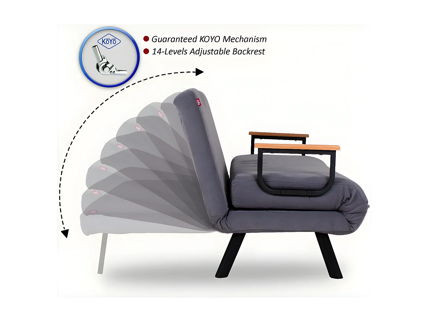 Sofá-cama Altadena 108, 78x133x78cm