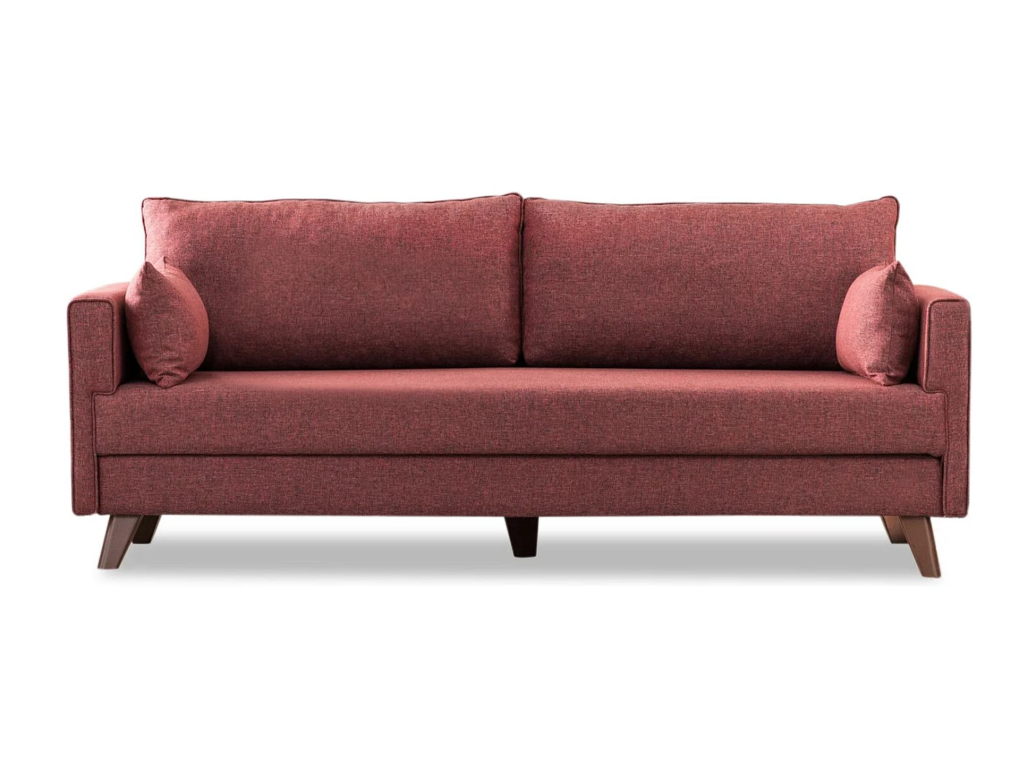 Canapé 3 places convertible Hermoso Tissu Bordeaux