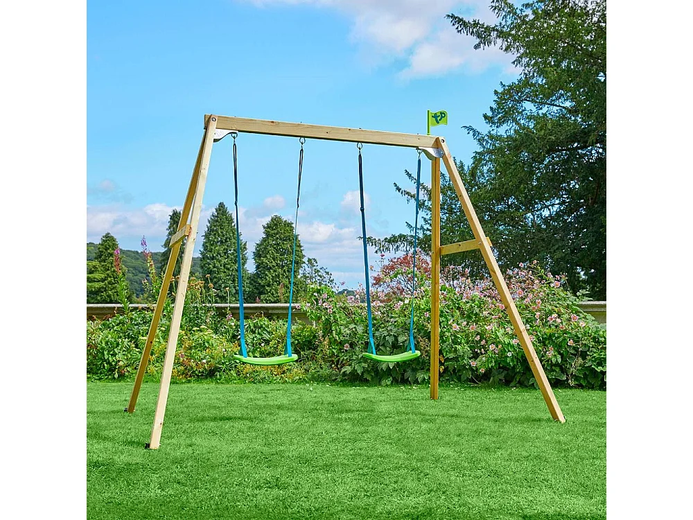 Portique en bois balançoire Forest 2 balançoires