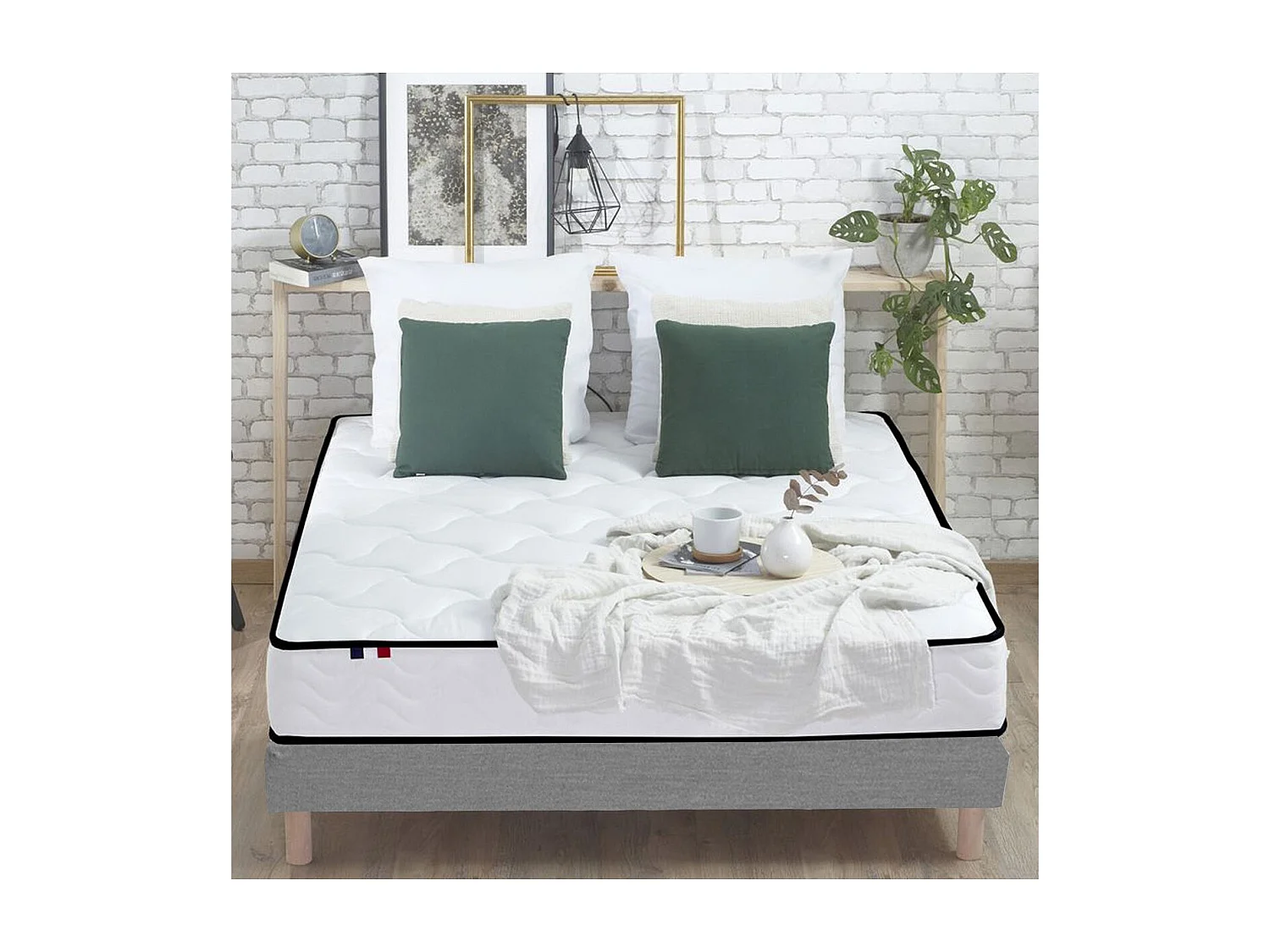 Matelas Ressorts + Mémoire de forme ELOISE - Made in France Dimensions - 140 x 190 cm