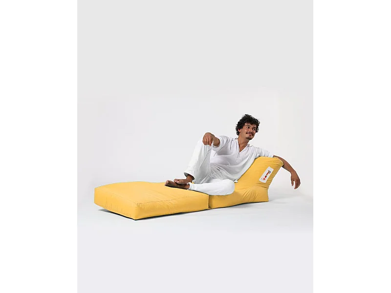 Pouf convertible / coussin de sol Kendel Jaune