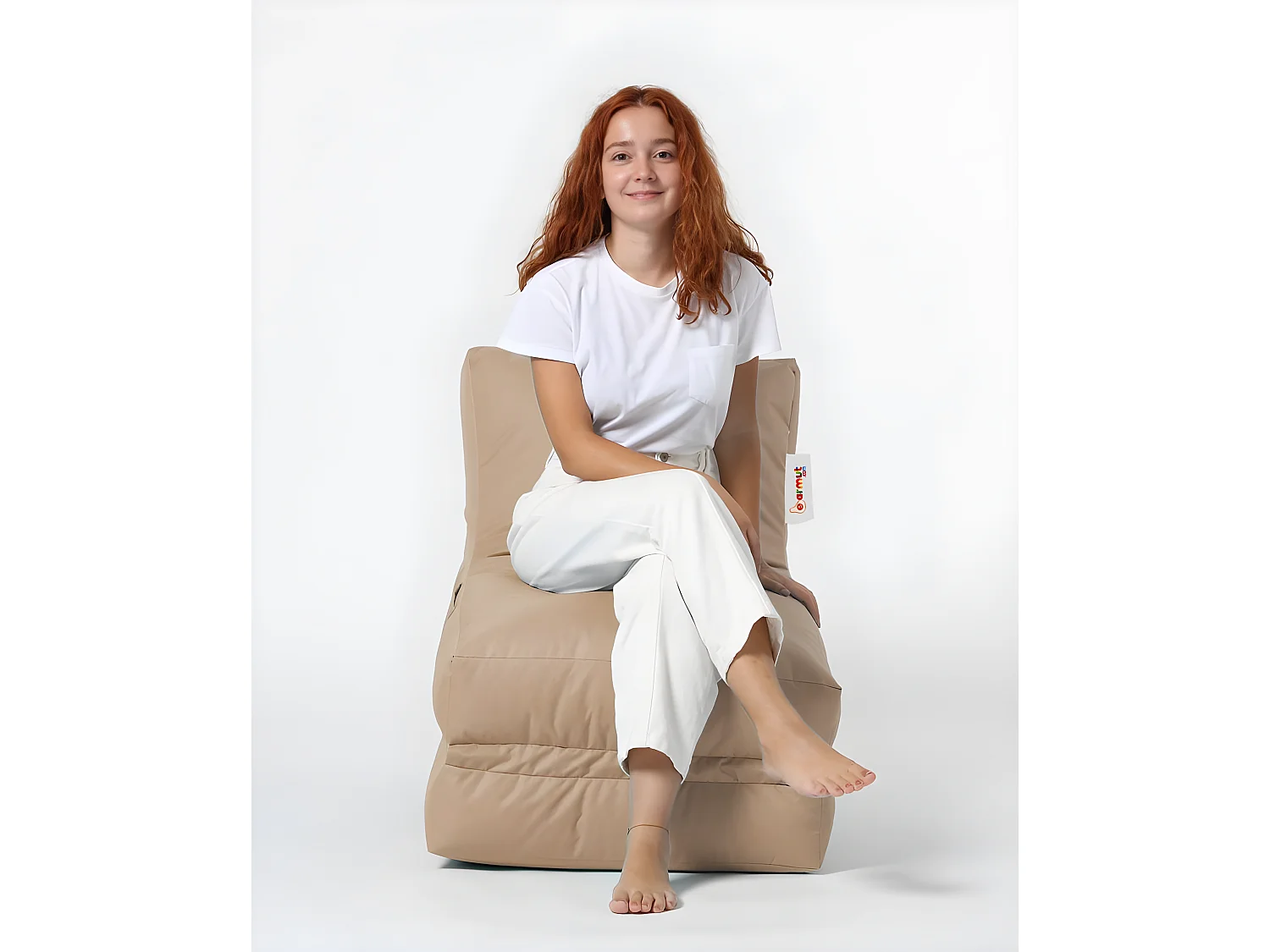 Pouf convertible / coussin de sol Kendel Beige