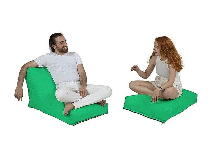 Pouf convertible / coussin de sol Kendel Vert