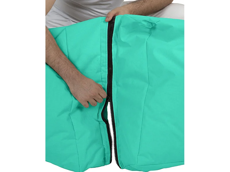 Pouf convertible / coussin de sol Kendel Bleu vert