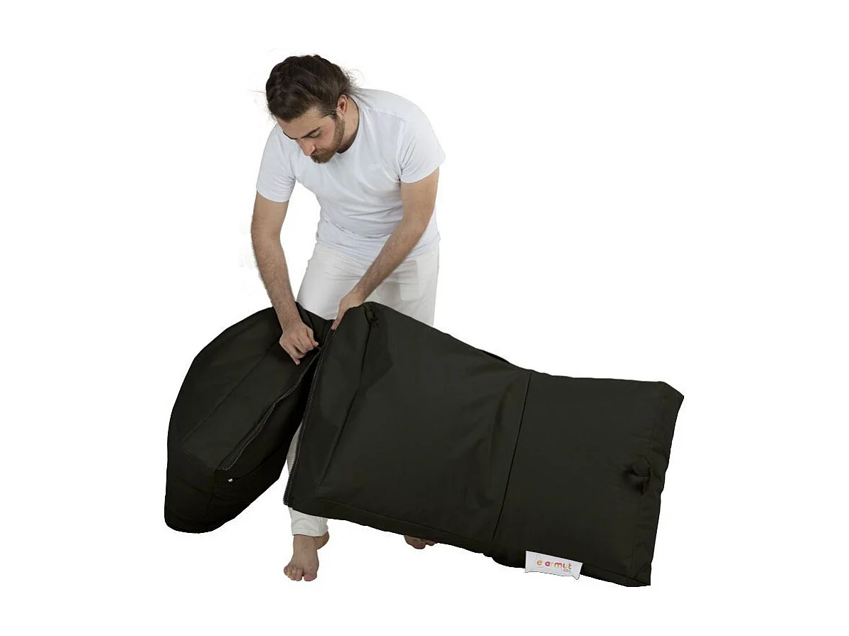 Pouf convertible / coussin de sol Kendel Noir