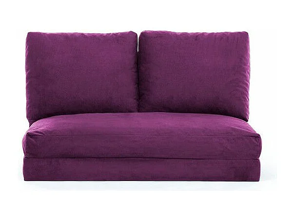 Pouf convertible 2 places Joude Velours Violet