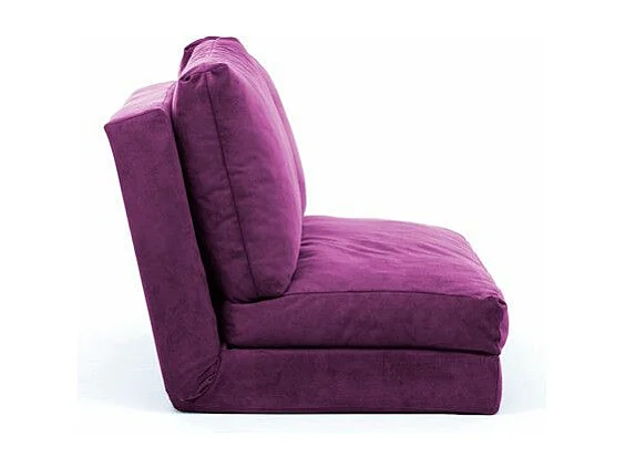 Pouf convertible 2 places Joude Velours Violet