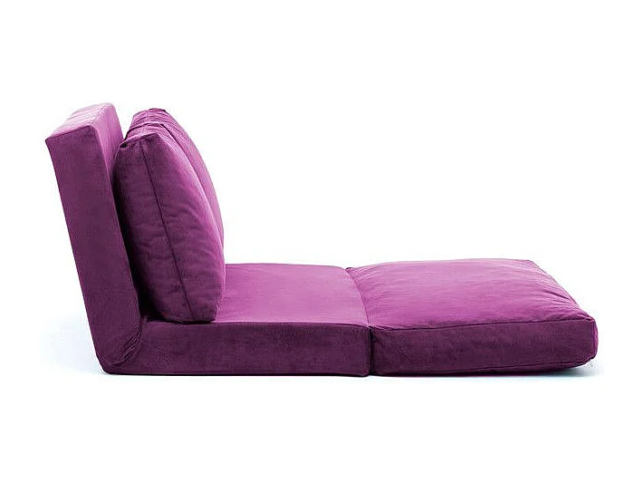 Pouf convertible 2 places Joude Velours Violet