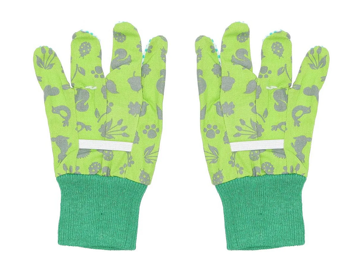 Set kleiner Gärtner Zubehör für Kinder aus Kunststoff Handschuhe + kleine Werkzeuge + Gießkanne + Schubkarre