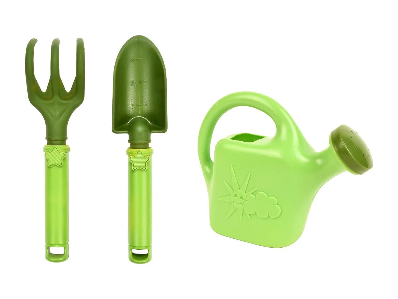 Kit petit jardinier accessoires pour enfant en plastique Petits outils + arrosoir