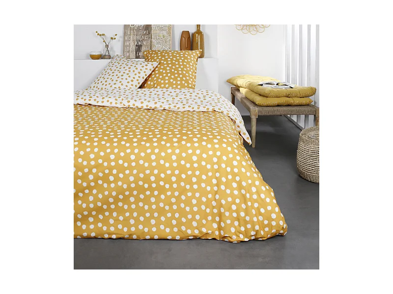 Parure de lit - Sunhine 7.12 - 240 x 260 cm - 100% coton - Imprimé à pois - TODAY
