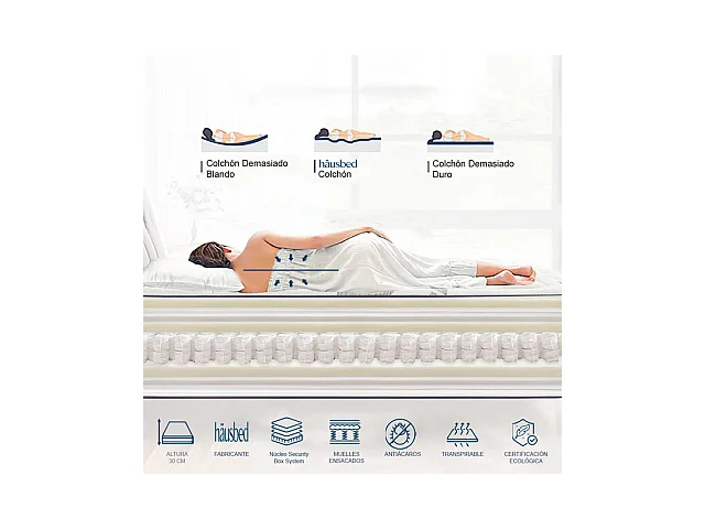 Colchón Muelle Ensacado Springbox System Söner 150X200 cm Häusbed