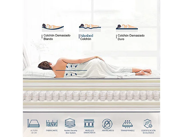 Colchón Muelle Ensacado Springbox System Söner 150X180 cm Häusbed