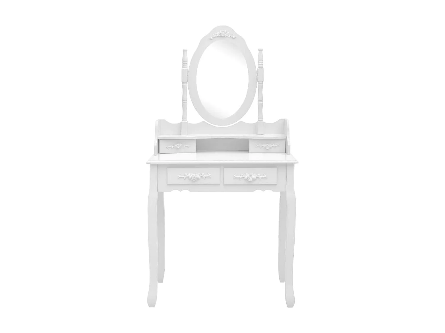 Set da toeletta con sgabello 75 x 69 x 140 cm bianco 02_0006379