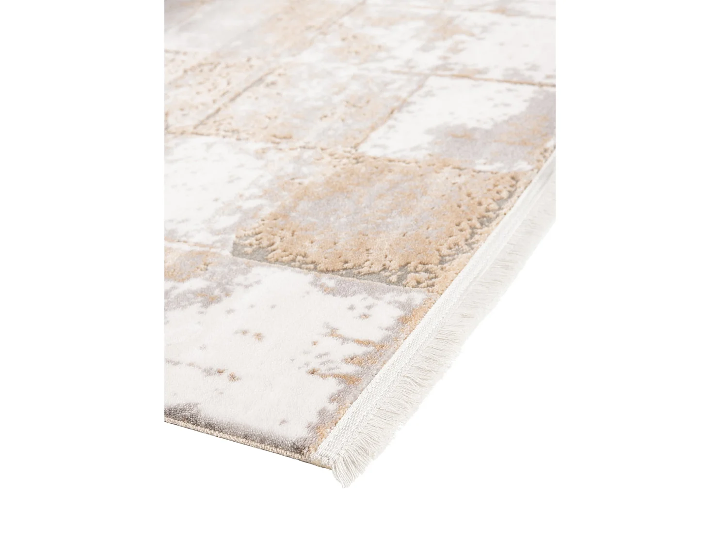 Tapis 80x305 beige Davos Cube