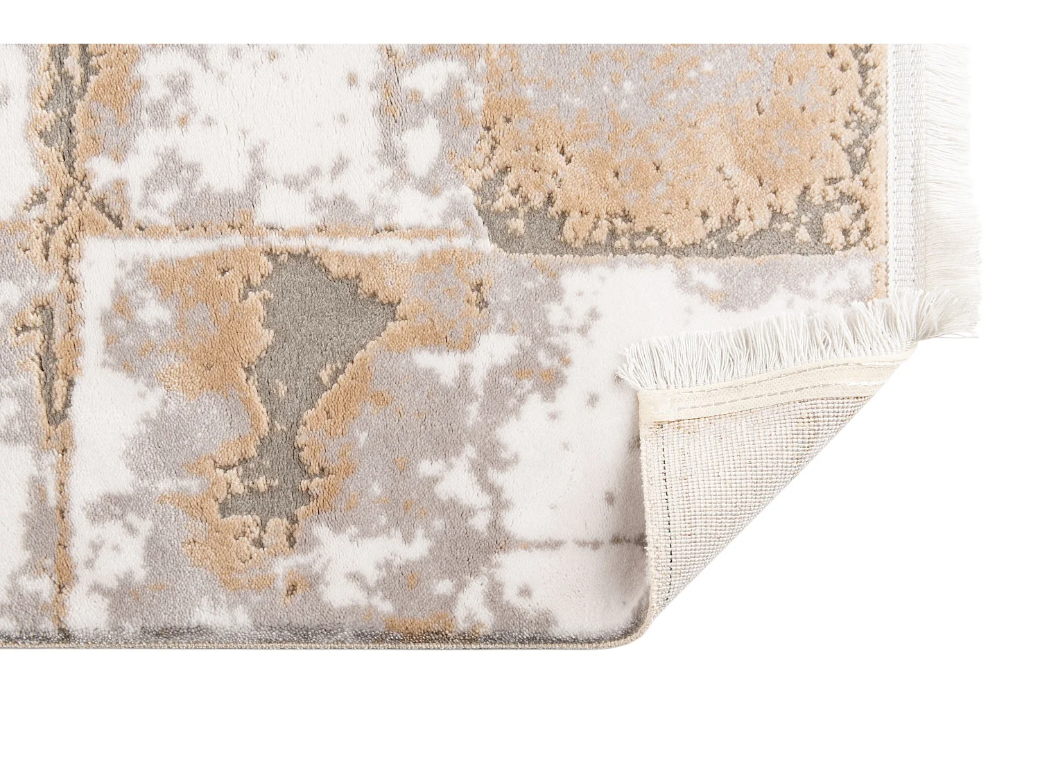 Tapis 80x305 beige Davos Cube