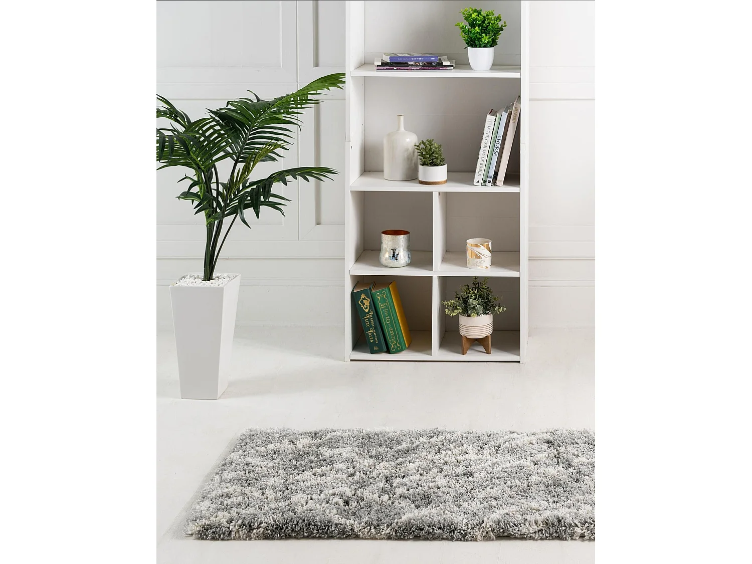 Hoogpolig tapijt 183x61 Grijs Lachen Fence