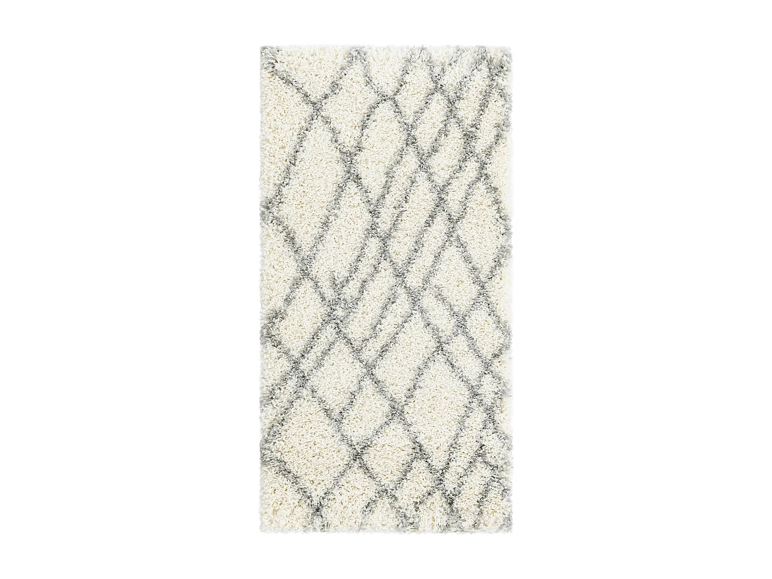 Tappeto shaggy  62x185 bianco crema Lachen Fence