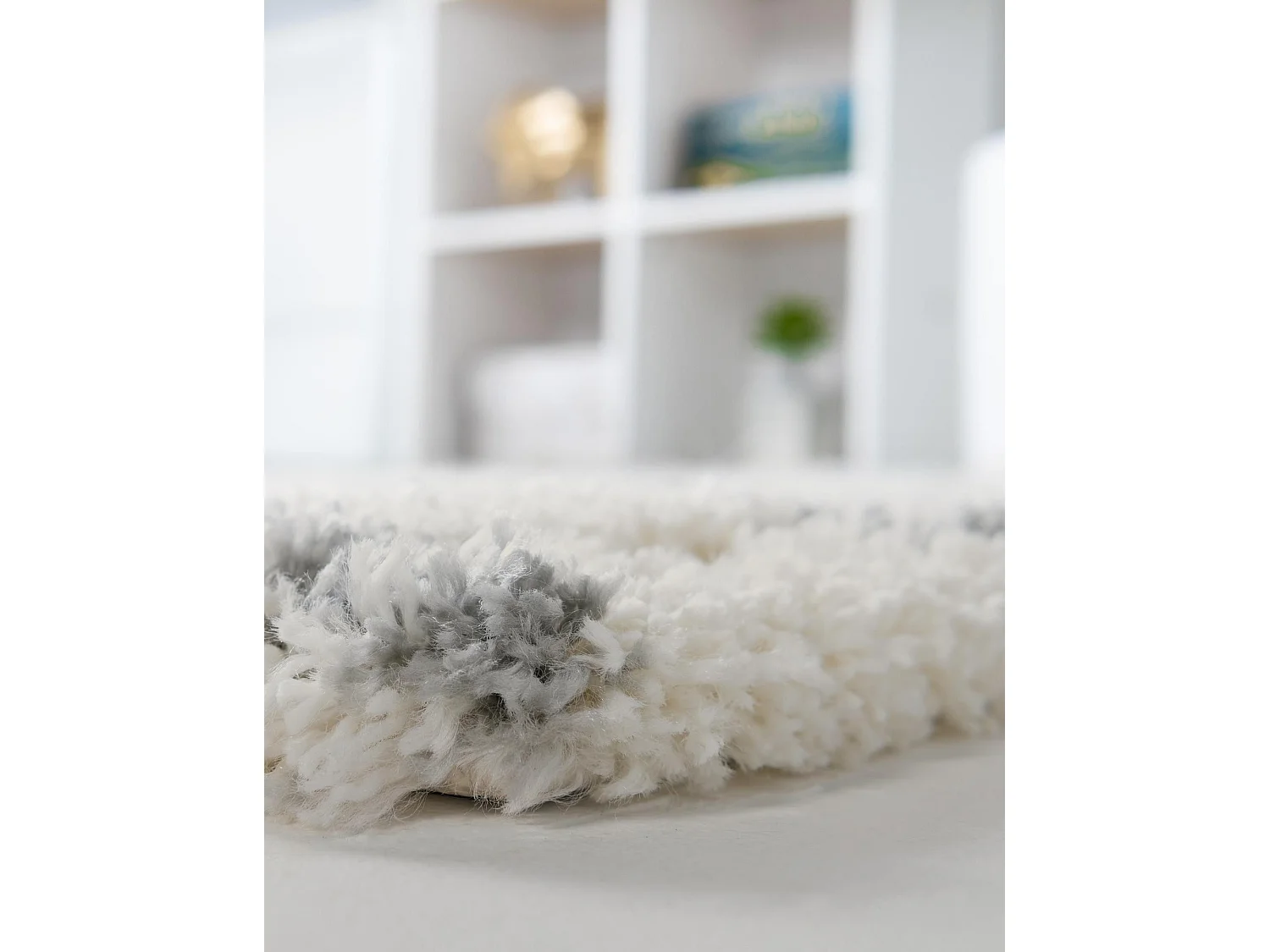 Tappeto shaggy  62x185 bianco crema Lachen Fence