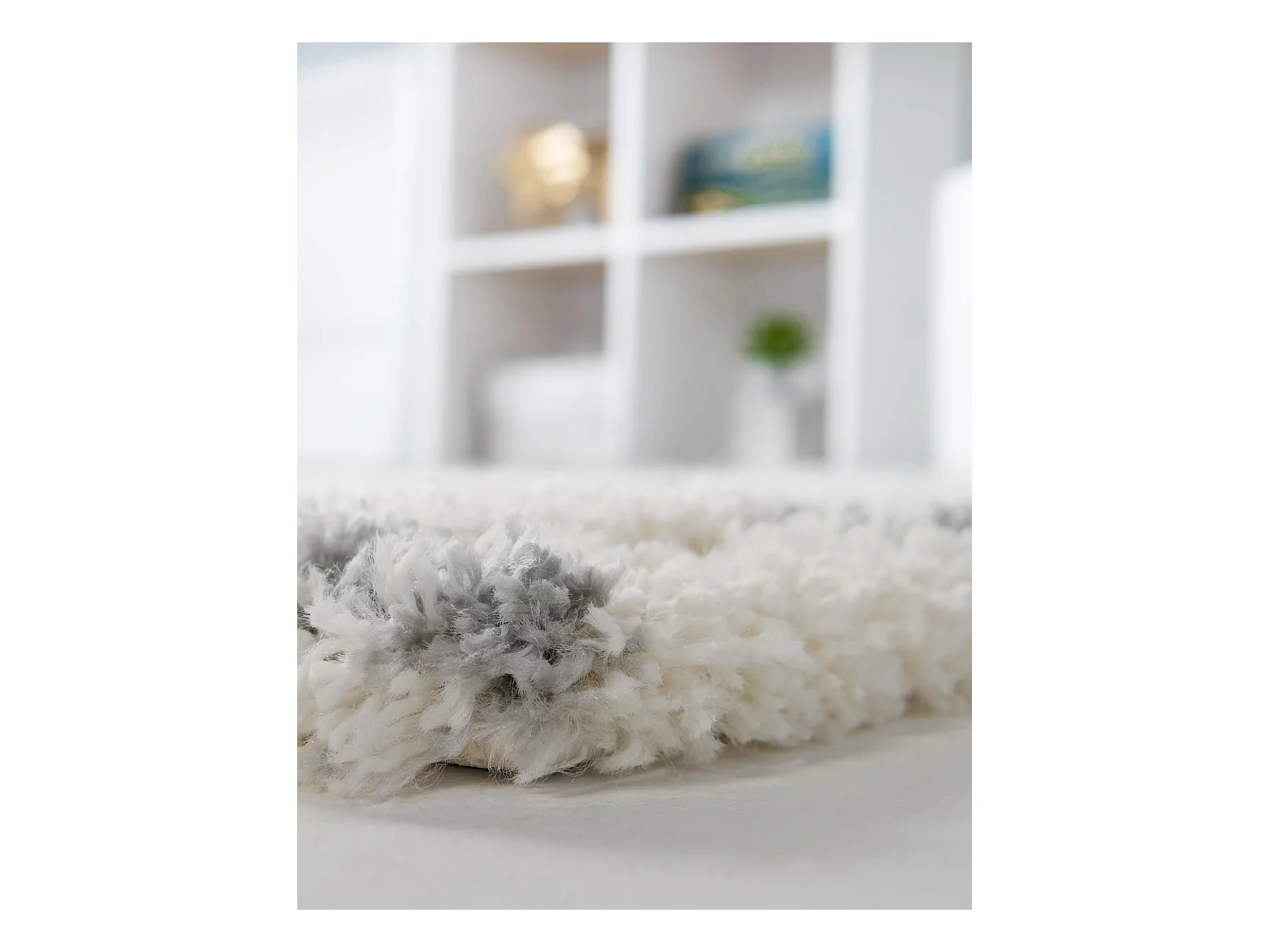 Hoogpolig tapijt 183x61 Crème wit Lachen Fence