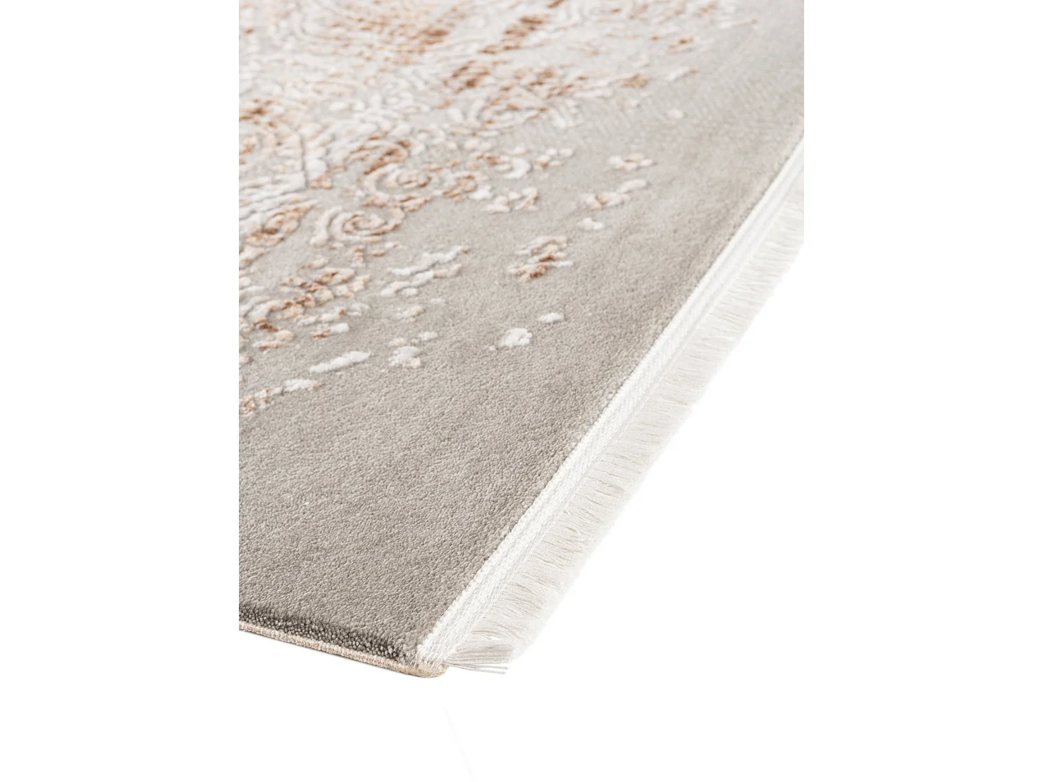 Teppich 62x120 Grau Beige Davos Charme