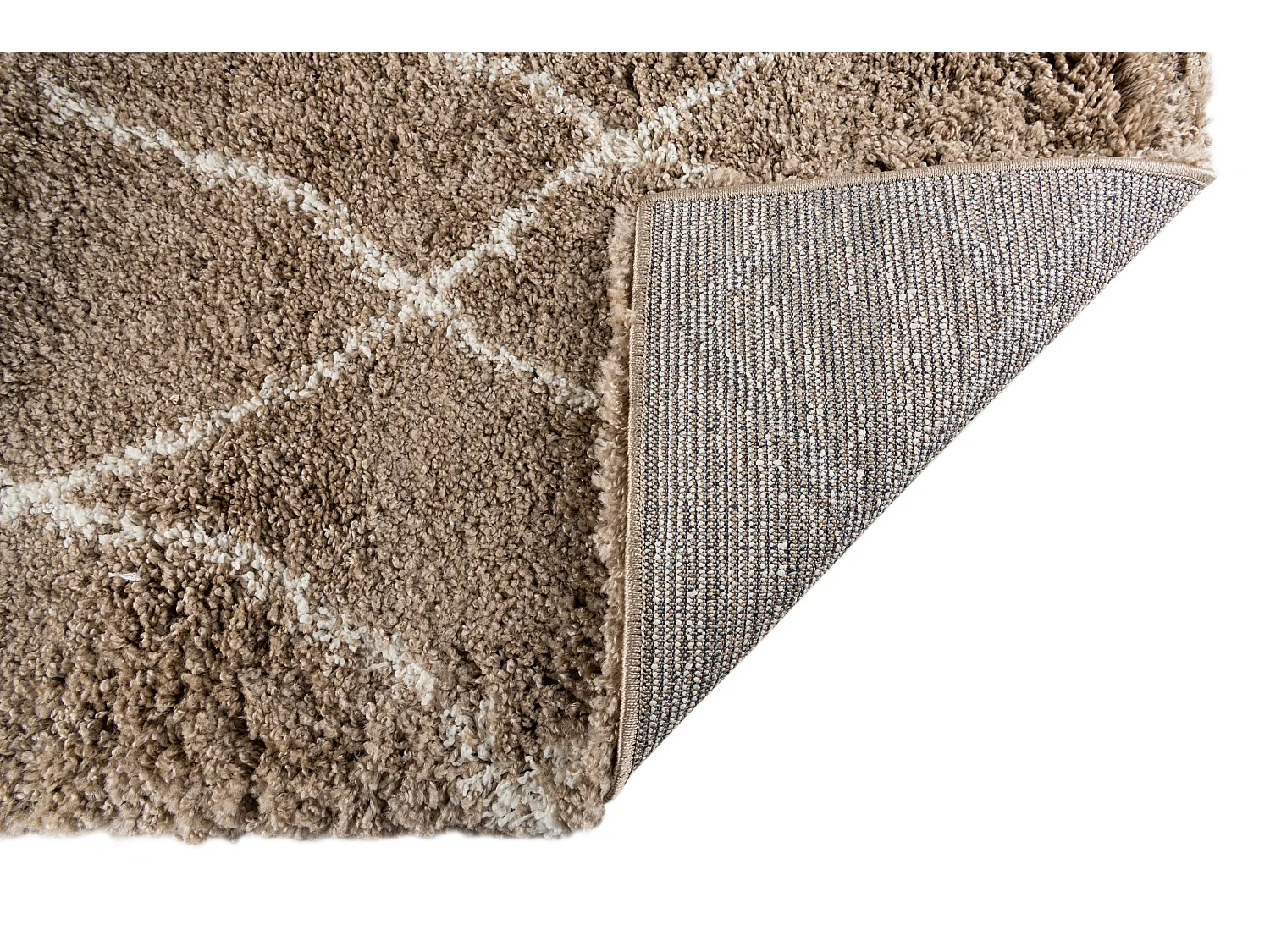 Tapis shaggy 80x305 brun Lachen Fence